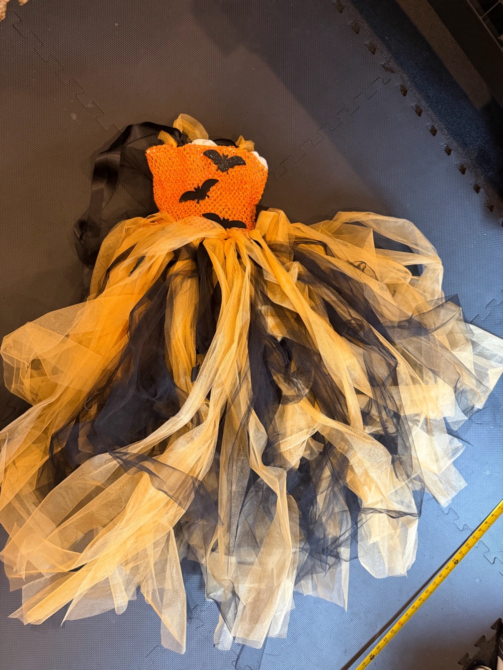 Orange & Black Halloween Tulle Tutu Skirt